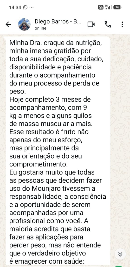 Depoimento de paciente da Dra. Sabrina Tesser, parte 1
